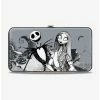 Wholesale 🛒 The Nightmare Before 🎄 Christmas Jack & Sally Greyscale Hinged Wallet 🤩 -Bags & Purses Shop Online 12413931 hi