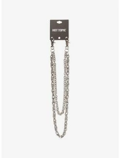 Coupon 🔥 Silver 18 Inch & 24 Inch Double Wallet Chain 🔥 -Bags & Purses Shop Online 12547237 av2
