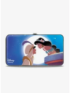 Cheapest ✨ Disney Classic Aladdin Jasmine Moonlight Kiss Scene Hinged Wallet 🔥 -Bags & Purses Shop Online 12576669 av1