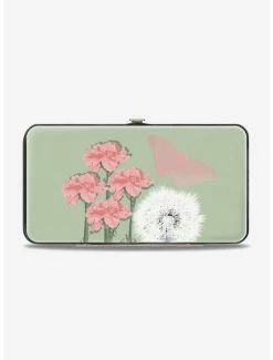 Deals 🎁 Disney Tinker Bell Tink Sketch Carnations Dandelions Hinged Wallet 🔔 -Bags & Purses Shop Online 12576715 av1