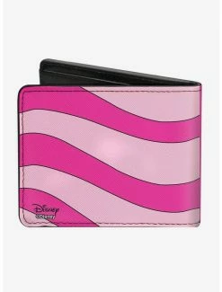Flash Sale ✨ Disney Alice In Wonderland Chelshire Cat Face and Stripes Bi-Fold Wallet 👍 -Bags & Purses Shop Online 12578269 av1