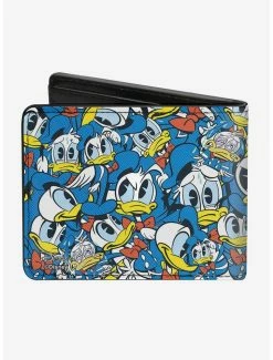 Promo 😀 Disney Donald Duck Poses Stacked Collage Bi-Fold Wallet 😀 -Bags & Purses Shop Online 12578273 av1