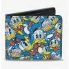 Promo 😀 Disney Donald Duck Poses Stacked Collage Bi-Fold Wallet 😀 -Bags & Purses Shop Online 12578273 hi