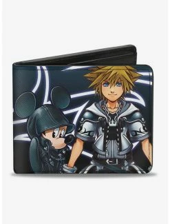 Best Pirce 🎁 Disney Kingdom Hearts II Mickey And Sora Pose Bi-Fold Wallet 🥰