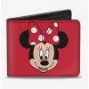 Best deal ⌛ Disney Minnie Mouse Face Script Polka Dots Bi-Fold Wallet 🔔