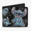 Top 10 🎁 Disney Lilo & Stitch Hibiscus Stitch Sketch Bi-Fold Wallet 😍 -Bags & Purses Shop Online 12578337 hi