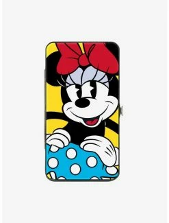 Wholesale ⌛ Disney Minnie Mouse Smiling Pose Dots Hinged Wallet ❤️