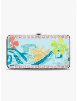 Flash Sale 🤩 Disney Moana Voyage Group Pose Tribal Icons Collage Hinged Wallet ✨ -Bags & Purses Shop Online 12578438 av1
