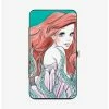 Coupon 🥰 Disney The Little Mermaid Ariel Over Shoulder Flounder Sketch Poses Hinged Wallet 🥰 -Bags & Purses Shop Online 12578452 hi