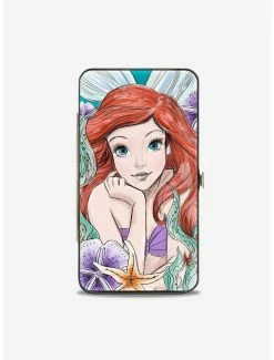 Best reviews of 😍 Disney The Little Mermaid Ariel Sketch Pose King Tritons Castle Shells Hinged Wallet ⌛