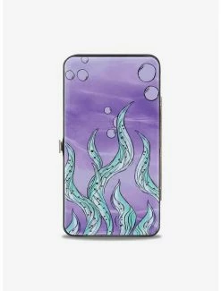 Cheapest 🎁 Disney The Little Mermaid Ursula Smiling Sketch Kelp Hinged Wallet ⭐ -Bags & Purses Shop Online 12578462 av1