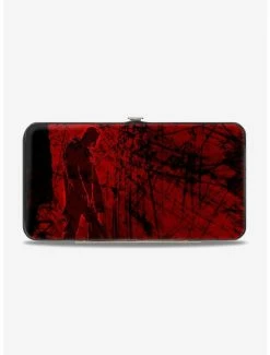 Cheap 🧨 Friday The 13th Jason Mask Splatter Walking Pose Hinged Wallet ✨ -Bags & Purses Shop Online 12578466 av1