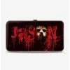 Cheap 🧨 Friday The 13th Jason Mask Splatter Walking Pose Hinged Wallet ✨