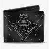 New 🎉 Star Wars Imperial Star Destroyer Death Star Tie Fighters Bi-Fold Wallet 🧨 -Bags & Purses Shop Online 12578504 hi