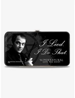 Wholesale ✔️ Supernatural Crowley I Lied I Do That Pentagram Hinged Wallet ✔️
