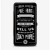 Best Pirce ⭐ Supernatural Dean Crazy People Quote Winchester Pentagram Hinged Wallet 😀