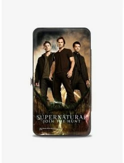 Best Pirce 🤩 Supernatural Dean Sam Castiel Standing Pose Join The Hunt Hinged Wallet 😉 -Bags & Purses Shop Online 12578522 av1