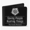 Buy ✨ Supernatural Winchester Logo Saving People Hunting Things Bi-Fold Wallet 🎁