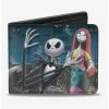 Hot Sale 🧨 The Nightmare Before 🎁 Christmas Four Character Group Cemetery Scene Bi-Fold Wallet ⌛ -Bags & Purses Shop Online 12578558 hi