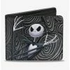 Best reviews of 🧨 The Nightmare Before 🎄 Christmas Jack Arms Crossed Jack Swirls Bi-Fold Wallet 👏 -Bags & Purses Shop Online 12578560 hi