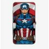 Outlet 🔥 Marvel Captain America Standing Shield Pose Hinged Wallet 👍 -Bags & Purses Shop Online 12799513 hi