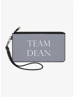 Wholesale 🥰 Supernatural Team Dean Text Wallet Canvas Zip Clutch 💯