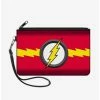 Cheapest 💯 DC Comics The Flash Icon Bolt Stripe Wallet Canvas Zip Clutch 😀
