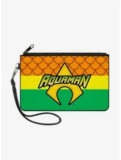 Best reviews of ✔️ DC Comics Aquaman Logo Scales Wallet Canvas Zip Clutch 👍