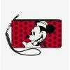 Wholesale 👏 Disney Vintage Minnie Mouse Smiling Pose Close Up Dots Wallet Canvas Zip Clutch 😉
