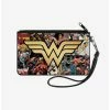 Discount 🧨 DC Comics Wonder 👩 Woman Icon Through The Years Comics Book Covers Wallet Canvas Zip Clutch 🌟 -Bags & Purses Shop Online 12883388 hi