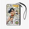 Hot Sale 🎁 DC Comics Wonder 👩 Woman Lasso Action Pose Logo Comic Scenes Wallet Canvas Zip Clutch 💯 -Bags & Purses Shop Online 12883394 hi