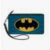 Deals 🥰 DC Comics Batman Signal Bat Monogram Distressed Wallet Canvas Zip Clutch ✨