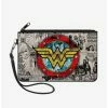 Cheap 😀 DC Comics Wonder 👩 Woman Logo Comic Scenes Wallet Canvas Zip Clutch 🛒