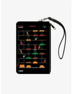 Best deal 👍 Marvel Deadpool Taco Time 8 Bit Video Game Variant Cover Wallet Canvas Zip Clutch 🔥