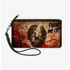 Promo 🔔 Friday The 13th Jason Mask Trees Blood Splatter Wallet Canvas Zip Clutch ✔️ -Bags & Purses Shop Online 12883632 hi