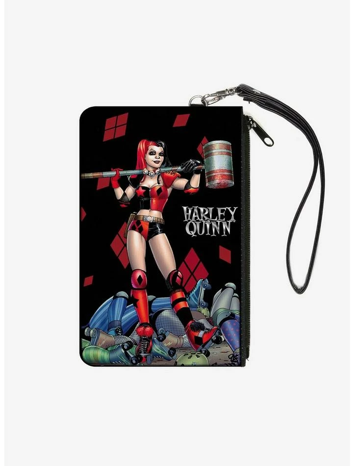 Best deal 🔥 DC Comics Harley Quinn Issue 1 Roller Derby 🔨 Hammer Cover Pose Wallet Canvas Zip Clutch 🔥 3 Best deal 🔥 DC Comics Harley Quinn Issue 1 Roller Derby 🔨 Hammer Cover Pose Wallet Canvas Zip Clutch 🔥