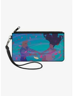 Outlet 🥰 Disney Pocahontas John Smith Colors Of The Wind Pose Wallet Canvas Zip Clutch 🛒