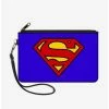 Brand new 🛒 DC Comics Superman Shield Wallet Canvas Zip Clutch 💯