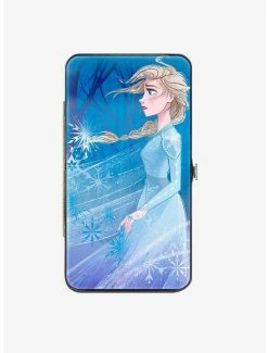 Best deal ✔️ Disney Frozen 2 Elsa Swirling Snowflakes Pose Hinge Wallet 👍