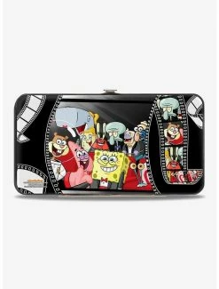 Hot Sale 😀 Spongebob Squarepants Group On Red Carpet Film Striped Hinge Wallet 🎁 -Bags & Purses Shop Online 13112197 av1