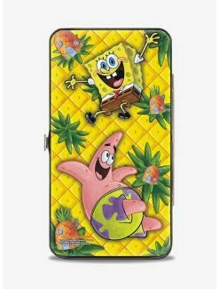 Cheapest 🔔 Spongebob Squarepants Pineapple Eyes Patrick Starfish Pose Pineapple Hinge Wallet 🎁 -Bags & Purses Shop Online 13112263 av1