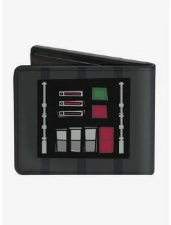 Top 10 ✔️ Star Wars Darth Vader Face Chest Panel Buttons Bi-fold Wallet 👏 -Bags & Purses Shop Online 13112301 av1