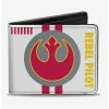 Discount 🔥 Star Wars Rebel Alliance Insignia Rebel Pilot Lightsaber Bi-fold Wallet 💯
