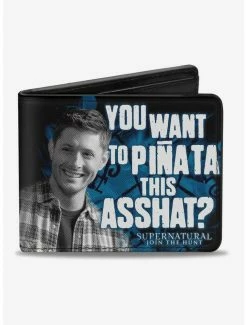 Wholesale ⌛ Supernatural Dean Pose You Want to Pinata This Asshat Bi-fold Wallet 👍