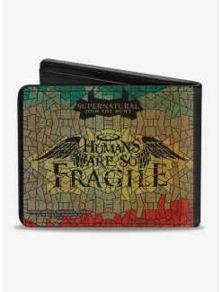 New 💯 Supernatural Humans Are So Fragile Stained Glass Bi-fold Wallet 🔥 -Bags & Purses Shop Online 13112329 av1