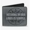 Cheapest 🎁 Supernatural Nothing In Our Lives Is Simple Devils Trap Logo Bi-fold Wallet 🛒 -Bags & Purses Shop Online 13112331 hi