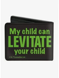 Cheapest 🔔 Star Wars The Mandalorian My Child Can Levitate Bi-fold Wallet 🎉 -Bags & Purses Shop Online 13235082 av1