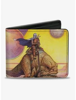 Top 10 ✨ Star Wars The Mandalorian Bounty Hunter Riding Blurrg Bifold Wallet 🧨