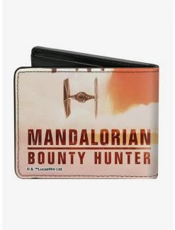 Flash Sale ❤️ Star Wars The Mandalorian Bounty Hunter TIE Fighter Bifold Wallet 😀 -Bags & Purses Shop Online 13235124 av1