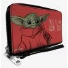 Best deal ⭐ Star Wars The Mandalorian This is My Good Side Quote Red Zip Around Wallet 🧨 -Bags & Purses Shop Online 13235136 hi
